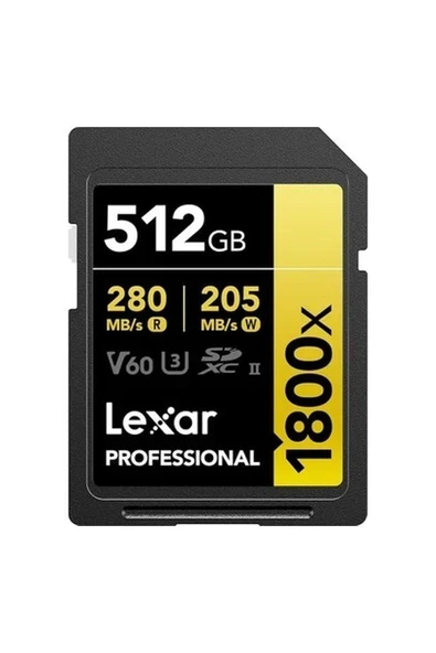 Gold Serisi Profesyonel 1800X 512GB Sdxc Uhs-Iı U3 Hafıza Kartı ürün görseli 1