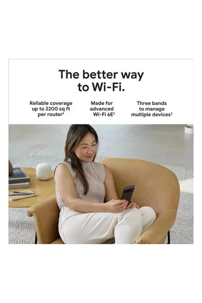 IP-Com Google Nest Pro Wifi 6e Sistem 1 Paket Mavi ürün görseli 1
