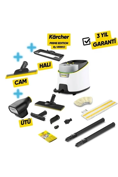 SC 4 Deluxe Prime Buharlı Temizlik Makinesi by Veriko Edition, Ütü, Cam, Halı, 2 Yıl Garanti ürün görseli 1