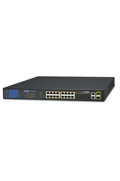 Yönetilemeyen Switch (UNMANAGED SWİTCH) 16-port 10/100tx Ieee 802.3at/af Poe Injector (port Başına ürün görseli 1