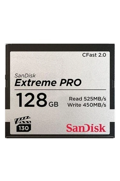 Sandisk 128Gb Extreme Pro 525Mb/S Cfast 2.0 Hafıza Kartı ürün görseli 1