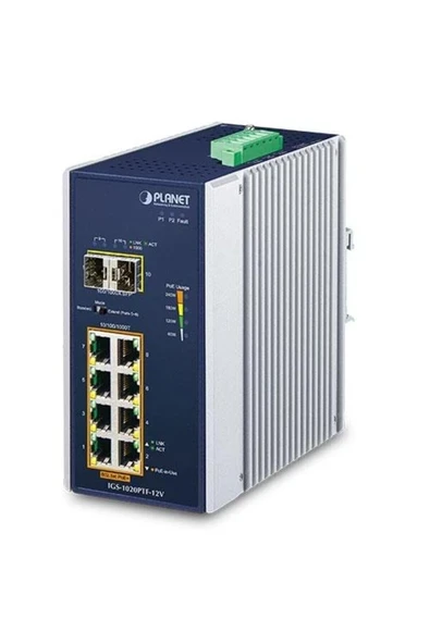 Endüstriyel Yönetilemeyen PoE+ Switch (Industrial Unmanaged PoE+ Switch)8-Port 10/100/1000T IEEE 802 ürün görseli 1