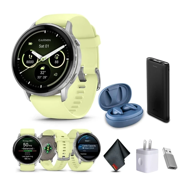 Garmin Venu 4, 45 mm, Gelişmiş Fitness ve Çoklu Spor Takipçisi GPS Akıllı Saat, 1,4" AMOLED Ekran, Dahili El Feneri, 12 Günlük Pil Ömrü, Gümüş... ürün görseli 1