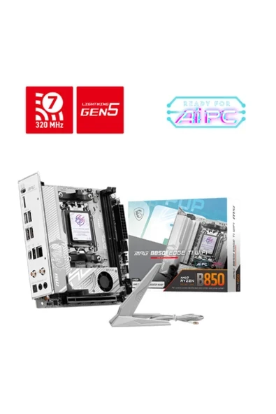 MPG B850I EDGE TI WIFI DDR5 AMD B850 AM5 Soket 8200+(OC)MHz ITX Anakart ürün görseli 1