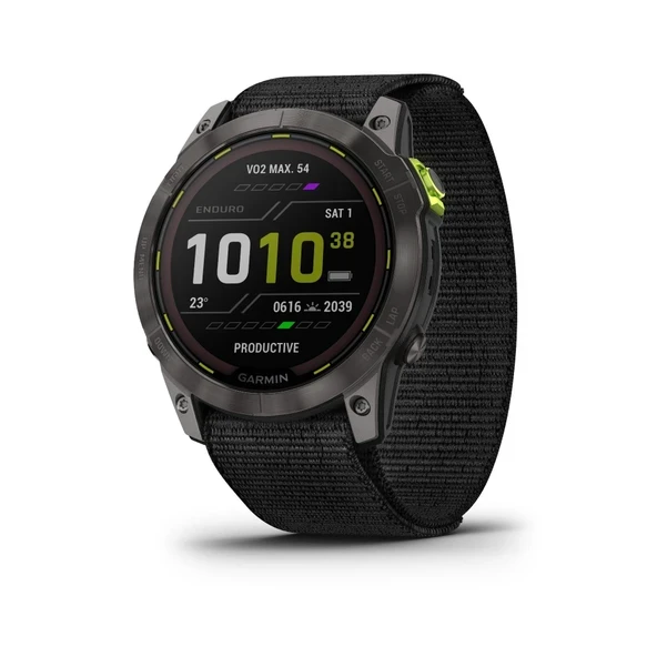 Garmin Enduro™ 2 (MPX) Ultra Performanslı Saat, Naylon ve Silikon Bantla Birlikte Gelir, Uzun Ömürlü GPS Pil Ömrü, Solar Şarj, Önceden Yüklenmiş Haritalar ürün görseli 1