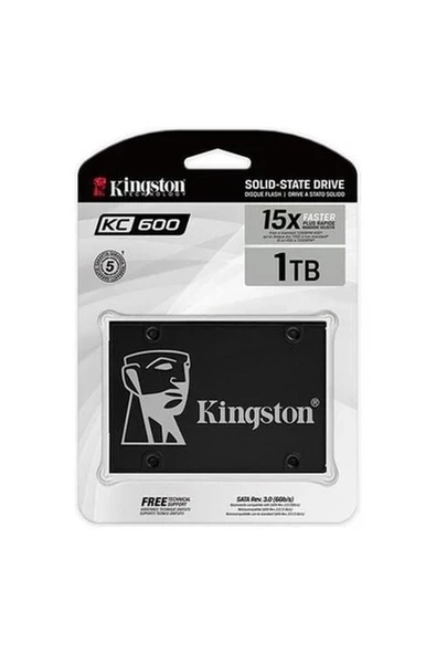 Kıngston 1tb KC600 SKC600/1024G 550-520MB/S Sata-3 SSD Disk ürün görseli 1