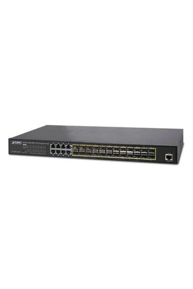 Planet PL-GS-5220-16S8CR 24 Port Gigabit Mini-Gbıc Sfp 8 Port Gigabit Ethernet L2 Yönetilebilir Switch ürün görseli 1