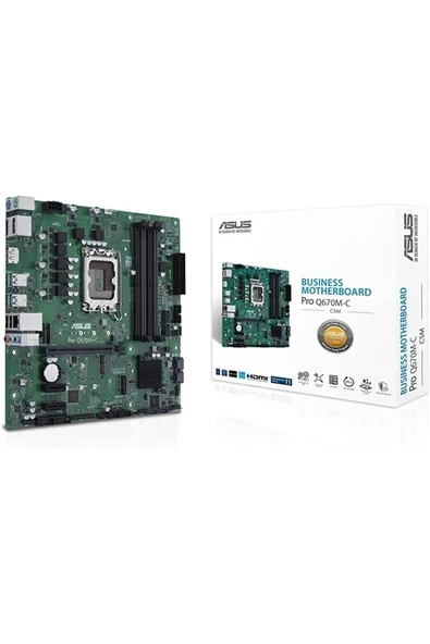 Asus Pro Q670M-C-Csm Intel Q670 Lga1700 Ddr5 4800 2Xdp Hdmı Çift M2 Usb3.2 Tpm Matx (Pro Q670M-C-Csm) Anakart ürün görseli 1