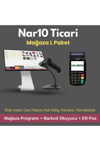 Nar10 Ticari Portal - Barkod Sistemi - Mağaza L Paket (Eft Pos) ürün görseli 1