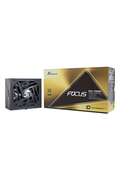 Seasonic Focus GX-1000 Atx 3.0 1000W 80+ Gold Pcıe 5.0 12VHPWR Tam Modüler Güç Kaynağı (SEA-SSR-1000FX3) ürün görseli 1