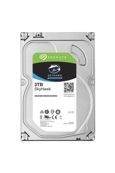 3TB 3.5\" SKYHAWK ST3000VX015 256MB 7200RPM GÜVENLİK DİSKİ (DİSTRÜBÜTÖR GARANTİLİ) ürün görseli 1