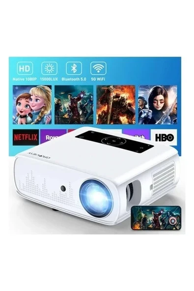 Grovıew 4K Projektör Wifi ve Bluetooth Desteği ürün görseli 1