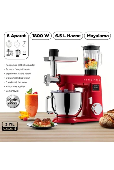 KSM4001 Damboo Mutfak Şefi Kırmızı ürün görseli 1