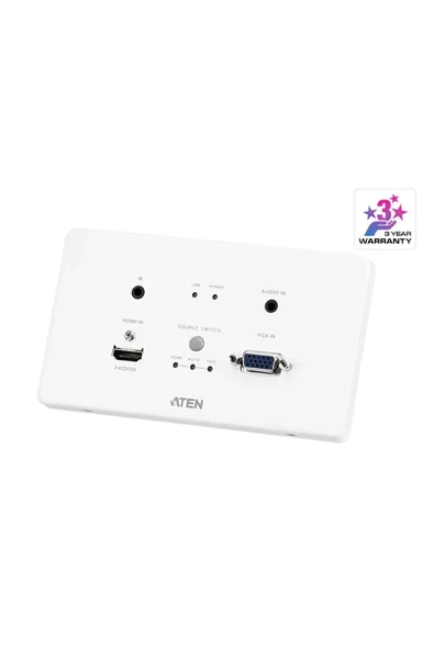 HDMI & VGA HDBaseT Transmitter with EU Wall Plate / PoH (4K@100m) (HDBaseT Class A) (PoH PD) ürün görseli 1
