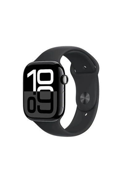 Watch Series 10 GPS + Cellular 42mm Jet Black Aluminium Case with Black Sport Band - S/M ürün görseli 1