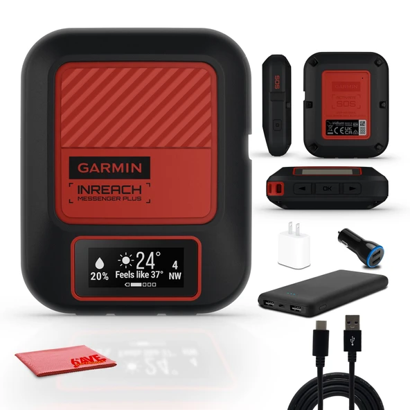 Garmin inReach Messenger Plus, SOS El Uydu İletişimci Foto, Text & Voice Messaging Without Cell Service, 25 Days Battery Life, Sche with P-Bank and More Aksesuarları ürün görseli 1