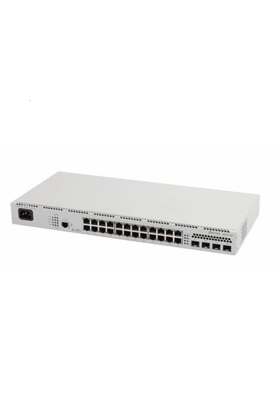 MES2324P 24 Port GigE PoE 380W + 4x10G SFP+ L2+ Ethernet Access Switch ürün görseli 1