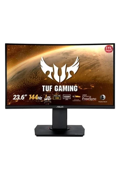 Asus Tuf Gaming VG24VQ 23.6" 144Hz 1ms (HDMI+Display) Freesync Curved Monitör ürün görseli 1