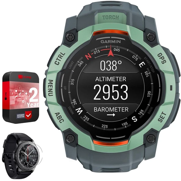 Garmin Instinct 3-50 mm Açık GPS Smartwatch, AMOLED, Neo Tropic with Twilight Band 010-03020 Sche with 2 YR CPS Geliştirilmiş Koruma Paketi & Deco Essentials Ekran Koruyucu ürün görseli 1