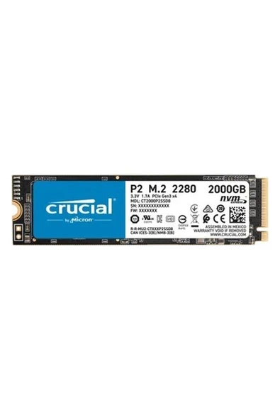 Crucial P2 2TB Nvme M.2 SSD ürün görseli 1