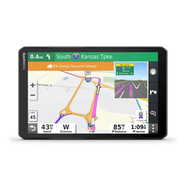 Garmin dezl OTR800, 8-inch GPS Truck Navigator, Easy-to-Read Touch Ekran görüntüsü, Özel kamyon Routing ve Load-to-Dock Rehberlik ürün görseli 1