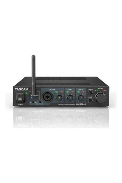 Tascam MA-BT240 D Sınıfı 4/8 Ohm 240W - 100V / 70V Dahili Bluetooth Alıcılı Amfi Mikser ürün görseli 1