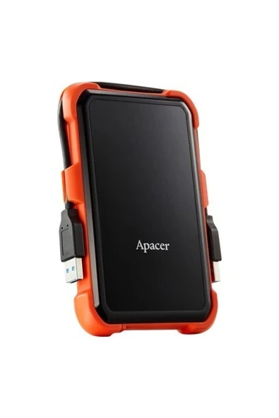 Apacer AC630 Siyah-Turuncu 1 Tb Askeri Sınıf Darbeye Dayanıklı 2.5" USB 3.1 Taşınabilir Harddisk (AP1TBAC630T-1) ürün görseli 1