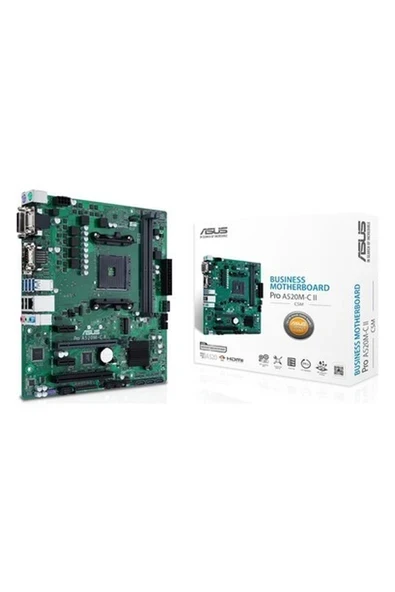 Store Pro A520M-C Iı/csm Amd A520 Am4 Ddr4 4600 Dp HDMI DVI VGA M2 Usb3.2 Com Pcı Tpm Matx Asus 5x Protectıon Iıı Anakart ürün görseli 1