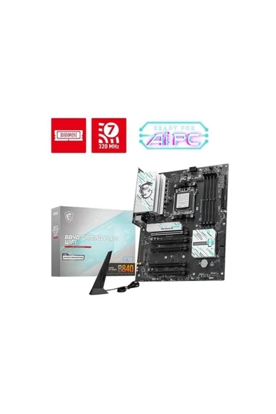 B840 GAMING PLUS WIFI AM5 DDR5 8000(OC)Mhz ATX Gaming (Oyuncu) Anakart ürün görseli 1