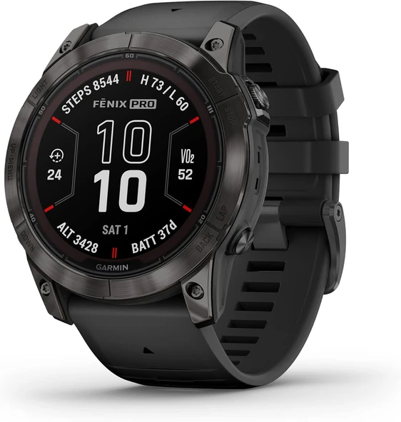 Garmin fhinonix 7X Sapphire Pro, Multisport GPS Smartwatch, built-in Flashlight, Solar Şarj Capability, Black - Reneweded ürün görseli 1