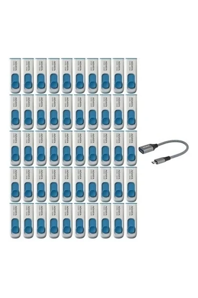 Adata C008 32GB USB 2.0 Geri Çekilebilir Kapaksız Flash Sürücü - 50'li Paket ürün görseli 1