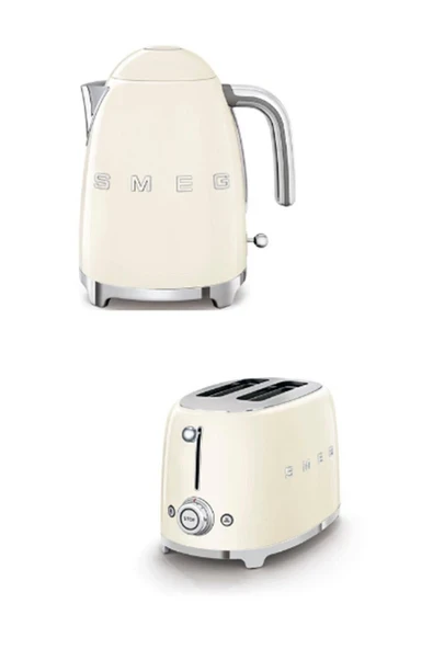 Krem Kettle Ve 2x1 Ekmek Kızartma Makinesi Seti Klf03-tsf01creu ürün görseli 1