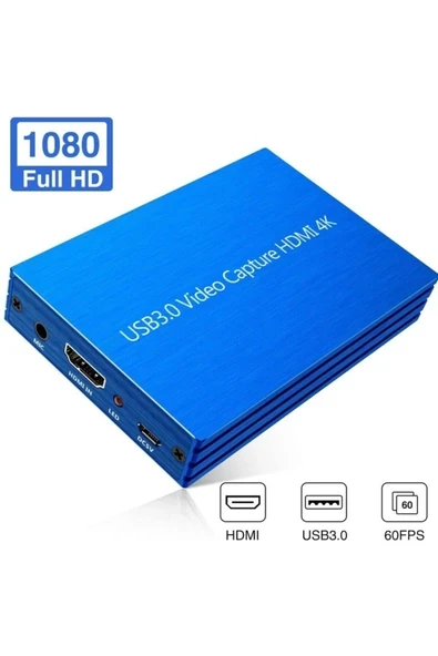 4K HDMI - USB 3.0 Video Capture Dongle 1080P Full HD Video Kaydedici 4k hdmi capture ürün görseli 1