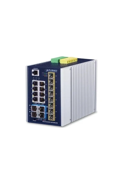 Planet PL-IGS-6325-8T8S4X 8 Port 1000T 8 Port Sfp+ 4 Port 10G Sfp Endustriyel Yönetilebilir Switch ürün görseli 1