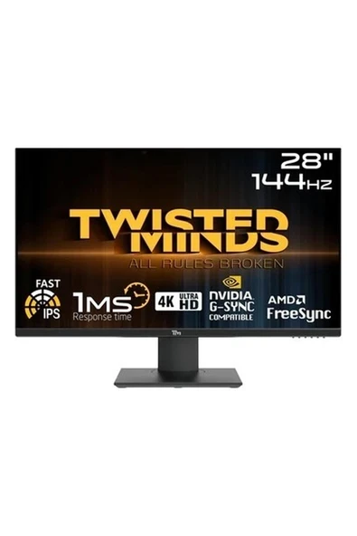 Twısted Mınds 28 TM28EUI UHD 4K 144Hz 1ms HDMI Dp Gsync Ps/xbox Rgb IPS Gaming Monitör ürün görseli 1