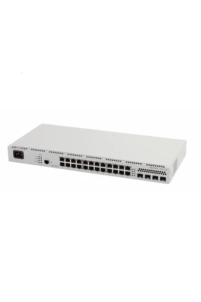 MES2324P 24 Port GigE PoE 380W + 4x10G SFP+ L2+ Ethernet Access Switch ürün görseli 1