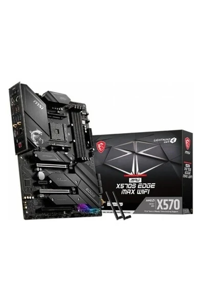 Msı Mpg X570S Edge Max Wıfı Amd X570 Soket Am4 Ddr4 5300(OC)MHZ Atx Gaming (Oyuncu) Anakart ürün görseli 1
