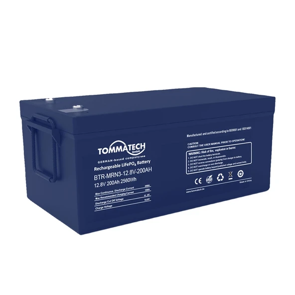 Tommatech Marine ABS+PC Kasa 25.6V 100AH LFP Lityum Batarya ürün görseli 1