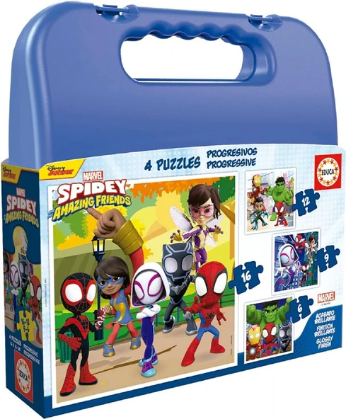 Educa Örümcek Adam 6+9+12+16 Parça Aşamalı Puzzle - Erkek Çocuk ürün görseli 1