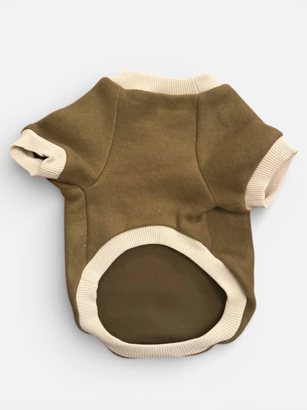Minik Aslan Köpek Sweatshirt – Haki - Resim 5