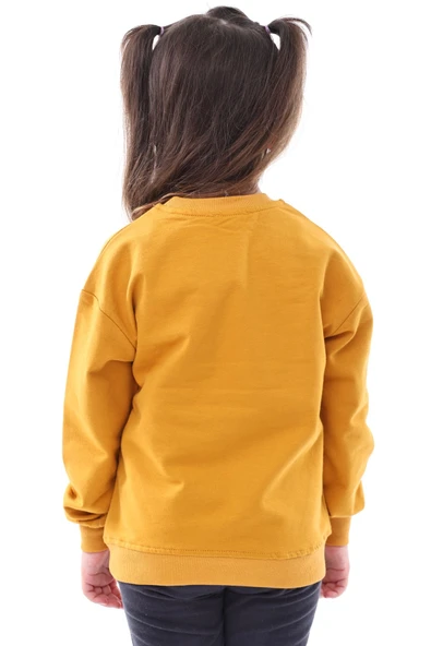 Basic Bisiklet Yaka Şardonlu Çocuk Sweatshirt 3-12 Yaş - Resim 4