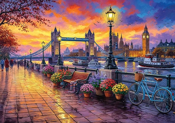 Anatolian 1500 Parça Tower Bridge II Puzzle ürün görseli 1