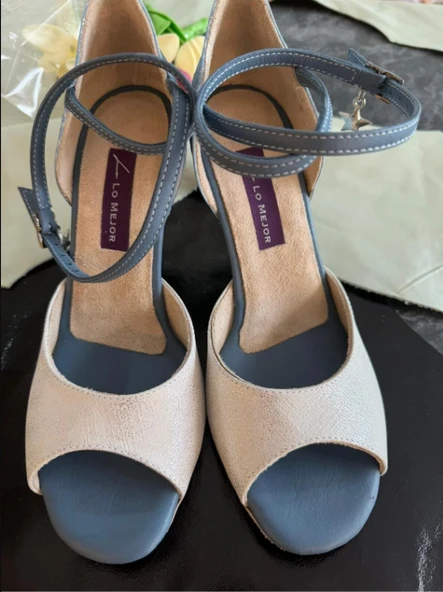 Amour Dokulu Bilek Bantlı TANGO DANS VE SALON AYAKKABISI 8,5 CM 13 PONT KADEH TOPUK ürün görseli 1