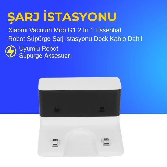 Xiaomi Vacuum Mop G1 2 In 1 Essential Robot Süpürge Şarj istasyonu Dock Kablo Dahil ürün görseli 1