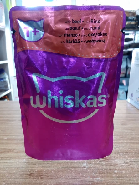 WHİSKAS SIĞIR ETLİ KEDİ YAŞ MAMA 85 GRAM X 10 ADET ürün görseli 1