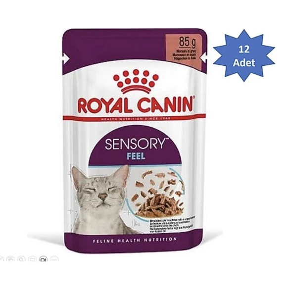Royal Canin Sensory Feel Gravy 85 gr 12'li Yetişkin Kedi Yaş Maması ürün görseli 1