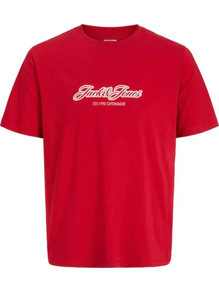 Jack&jones 12297893 0 Yaka Erkek Tshirt - Kirmizi ürün görseli 1