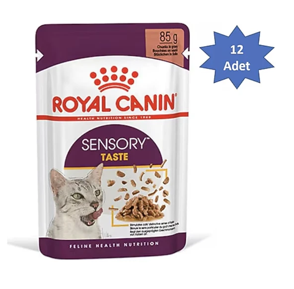 Royal Canin Sensory Taste Gravy 85 gr 12'li Yetişkin Kedi Yaş Maması ürün görseli 1