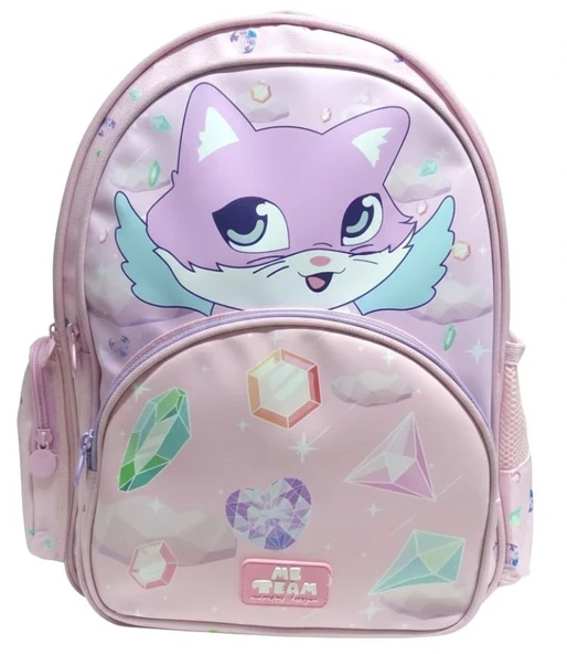 Me Team Cute Cat Sevimli Kedi Kız Çocuk Pembe Okul Çantası - ME25008 ürün görseli 1