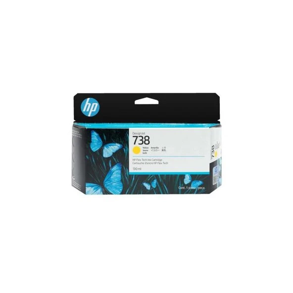 HP 498N7A (738) SARI DESIGNJET INK 130 ML ürün görseli 1